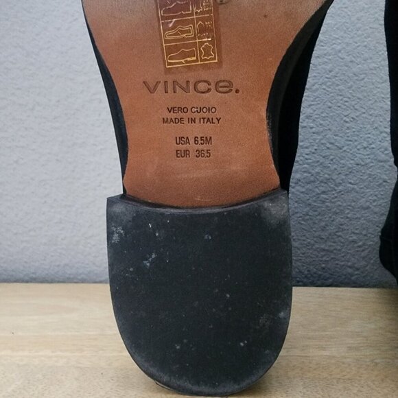 Vince Denver Western Chelsea Black Leather Ankle Boot Booties Womens 6.5 - Picture 11 of 11